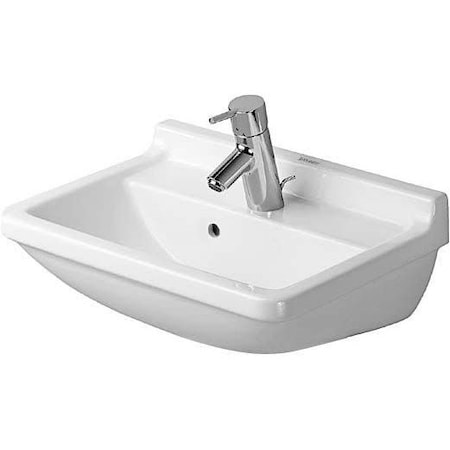 Duravit Washbasin 19 5/8" Starck 3 With Overflow White 0300500000